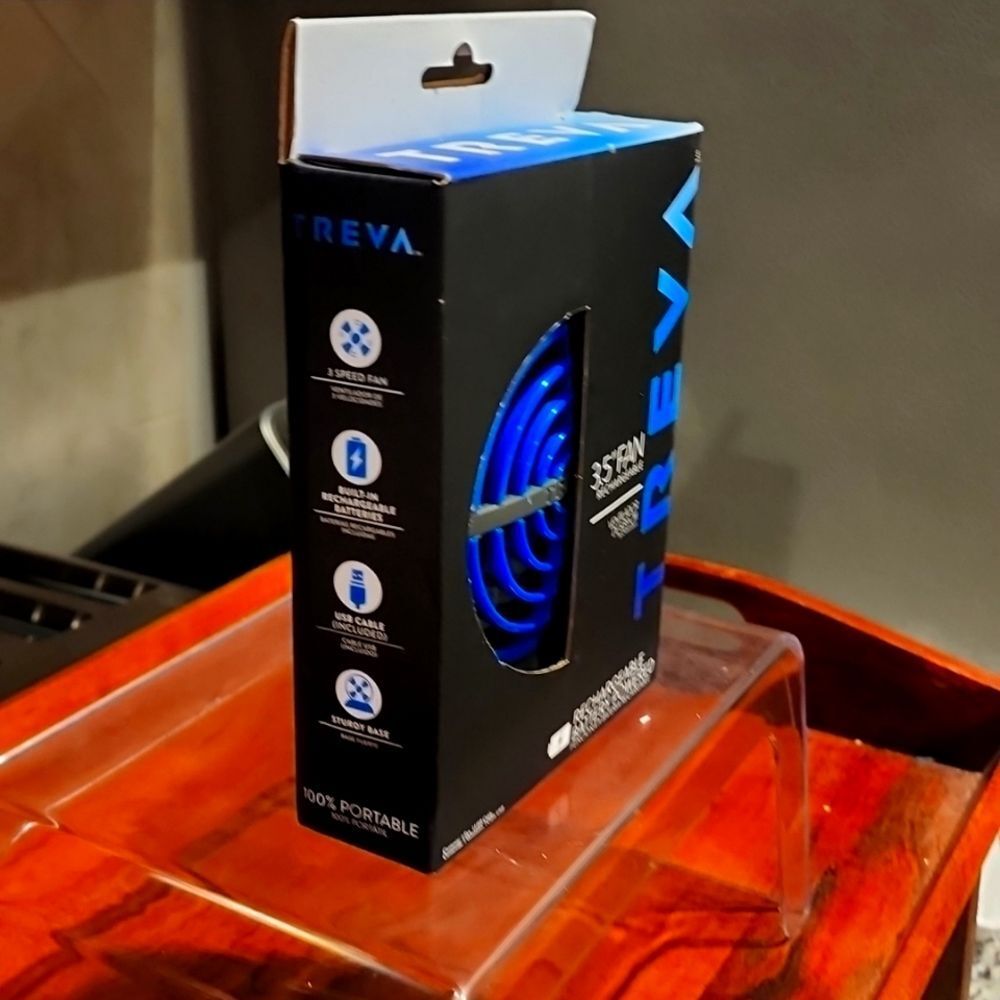 Treva 3.5 Inch Rechargeable Battery Powered Fan - Picture 3 of 7